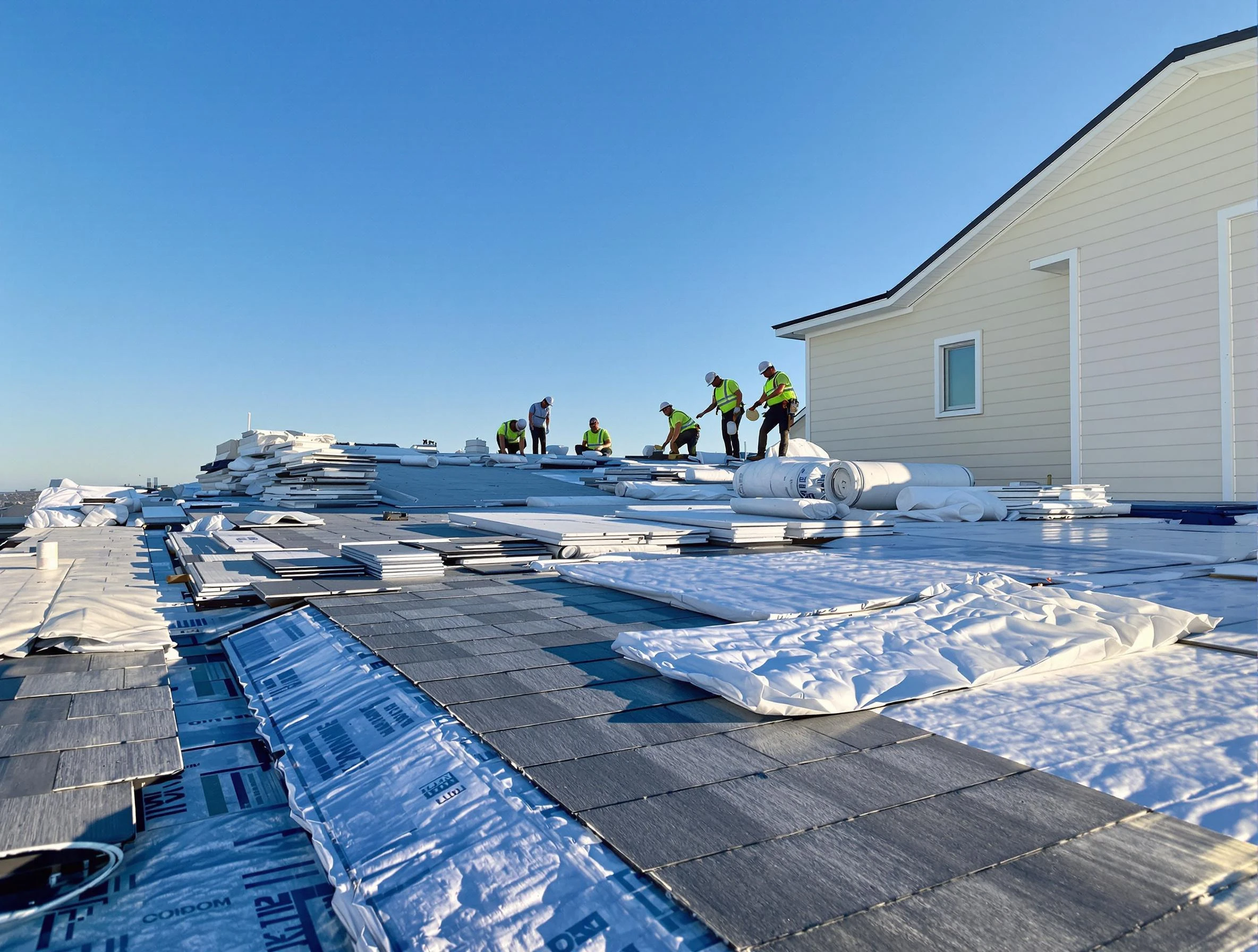 Finished roof installation project by New Franklin Roofing Company in New Franklin, OH